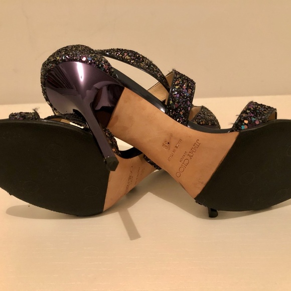 Jimmy Choo Lottie Glitter Sandals - Picture 3 of 5